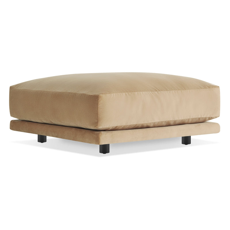 Sunday Small Ottoman in Camel Velvet
