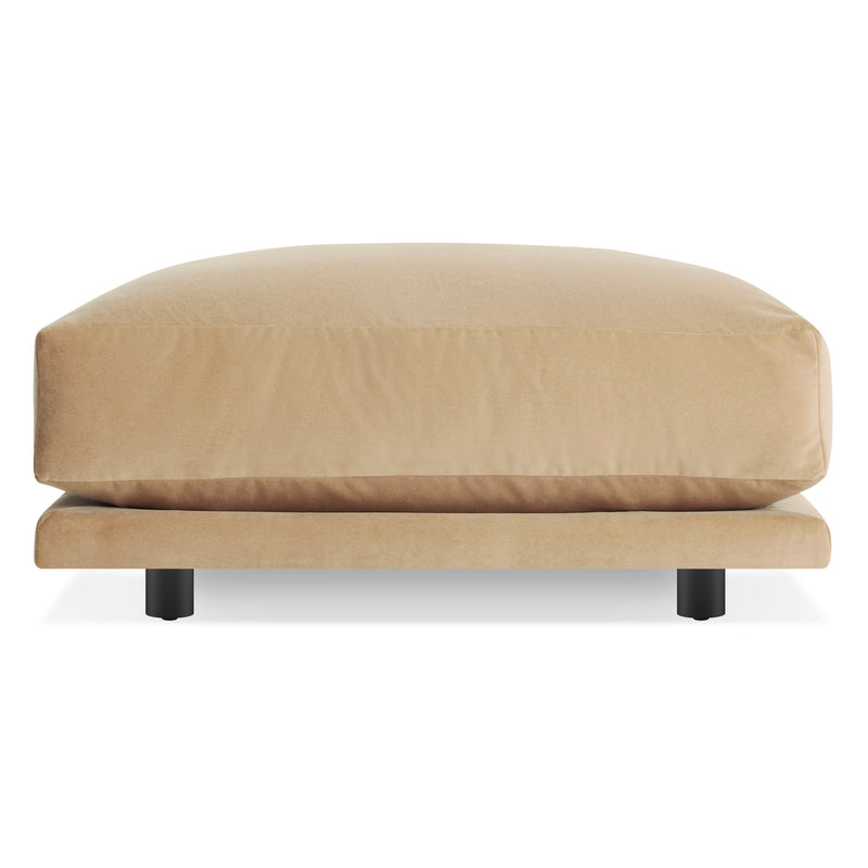 Sunday Small Ottoman in Camel Velvet
