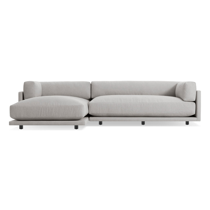 Sunday Small Sofa with Chaise in Agnew Grey