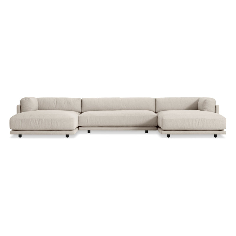 Sunday U-Shaped Sectional Sofa in Sanford Linen