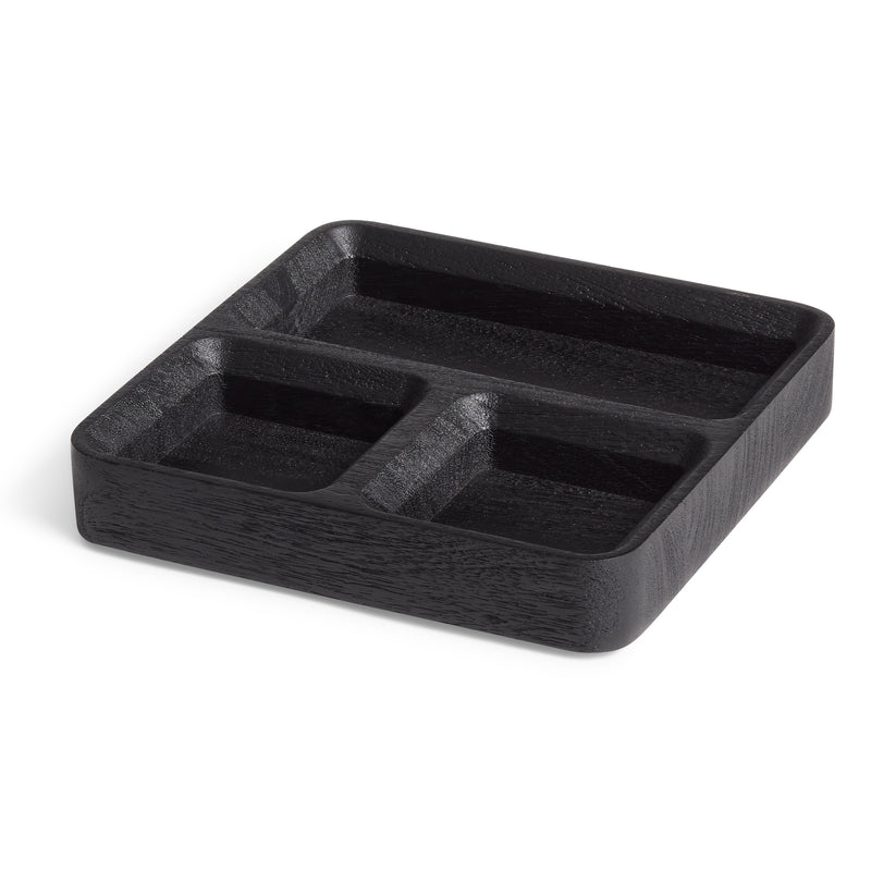Square One Organizer Tray in Black-Stained Acacia