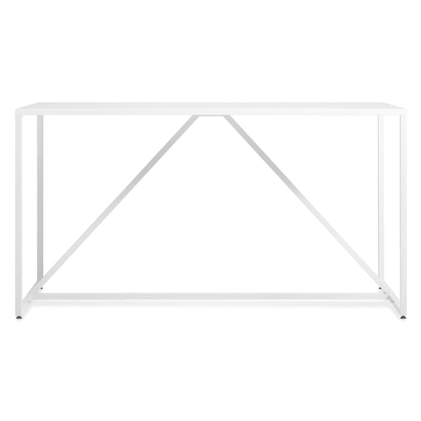 Strut Bar Height Table in White - Angle 1