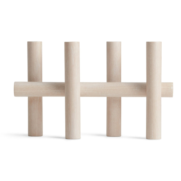 Tally Candelabra in Whitewashed Ash - Angle 1