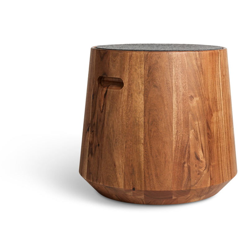 Turn Stool - Felt Tops in Heathered Graphite - Angle 2