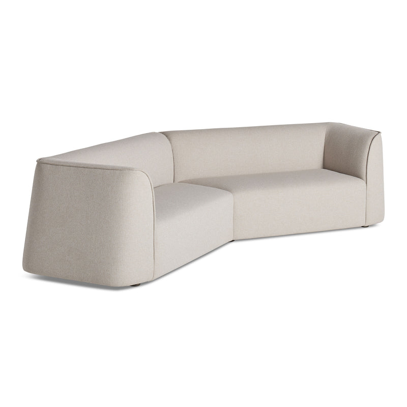 Thataway Small Angled Sectional Sofa in Maharam Mantle in Future