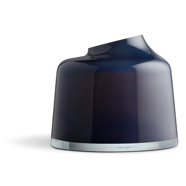 Variant Large Glass Vase in Midnight Blue - Angle 1