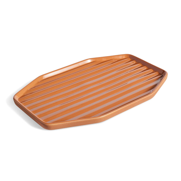 Vice Versa Large Tray in Terracotta - Angle 1