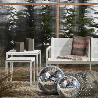 Skiff Outdoor Low Side Table in Carbon - Angle 11