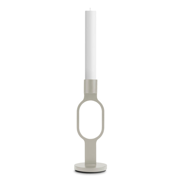 Who Goes There? Candle Holder Shape 2 in Putty - Angle 1