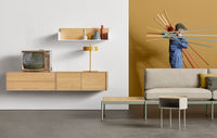 Wonder Wall 2.0 Shelf in White Oak / White - Angle 7