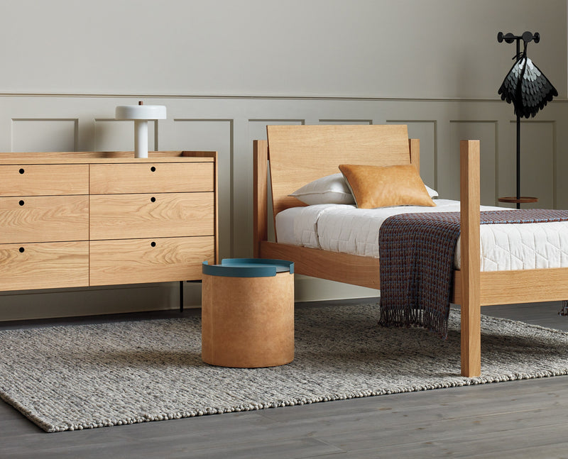 Peek 6 Drawer Dresser in Dark Olive - Angle 2