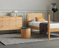 Peek 6 Drawer Dresser in Rustic Walnut - Angle 2