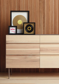 Clad 6 Drawer Dresser in Hickory / White - Angle 8