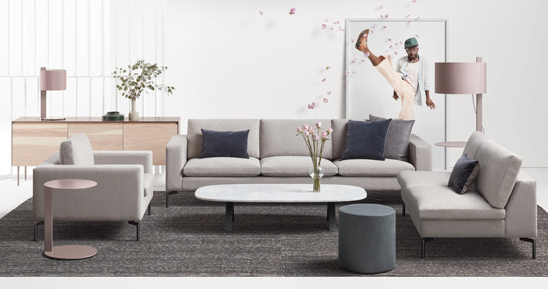 New Standard Lounge Chair in Maharam Meld in Panda - Angle 2