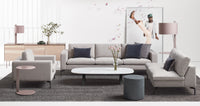 Bumper Small Ottoman in Vesper Tobacco - Angle 6