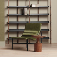 Browser Tall Bookcase in Walnut / Oblivion - Angle 7