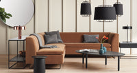 Bonnie 72&quot; Sofa in Ink Leather - Angle 8