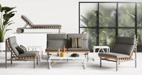 Perch Outdoor Lounge Chair in Toohey Charcoal - Angle 7