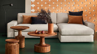 Turn Tall Side Table in Acacia - Angle 5