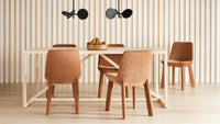 Strut Wood Dining Table in White Oak - Angle 8