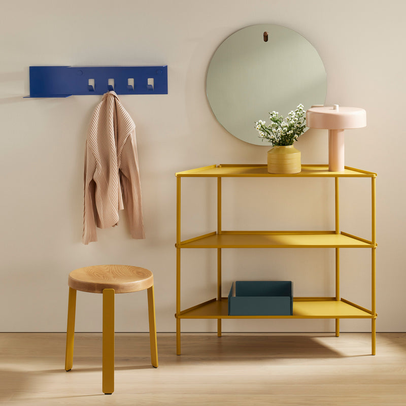 Hang 1 Round Mirror in Walnut - Angle 2