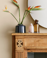 Variant Large Glass Vase in Midnight Blue - Angle 12