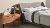 Peek Nightstand in White Oak - Angle 2