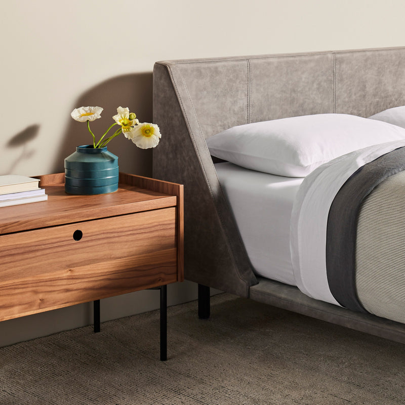 Dang 1 Drawer Nightstand in Oxblood - Angle 2