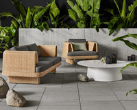 Loophole Outdoor 3 Seat Sofa in Toohey Charcoal - Angle 10