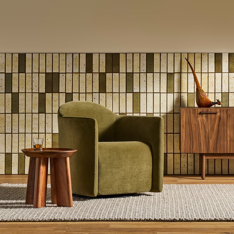 Mimi Stool en Ink Leather