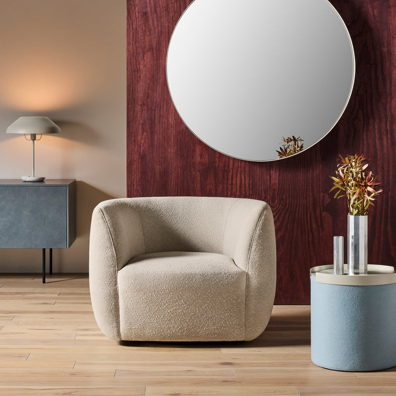 Council Swivel Lounge Chair in Moss Velvet - Angle 2