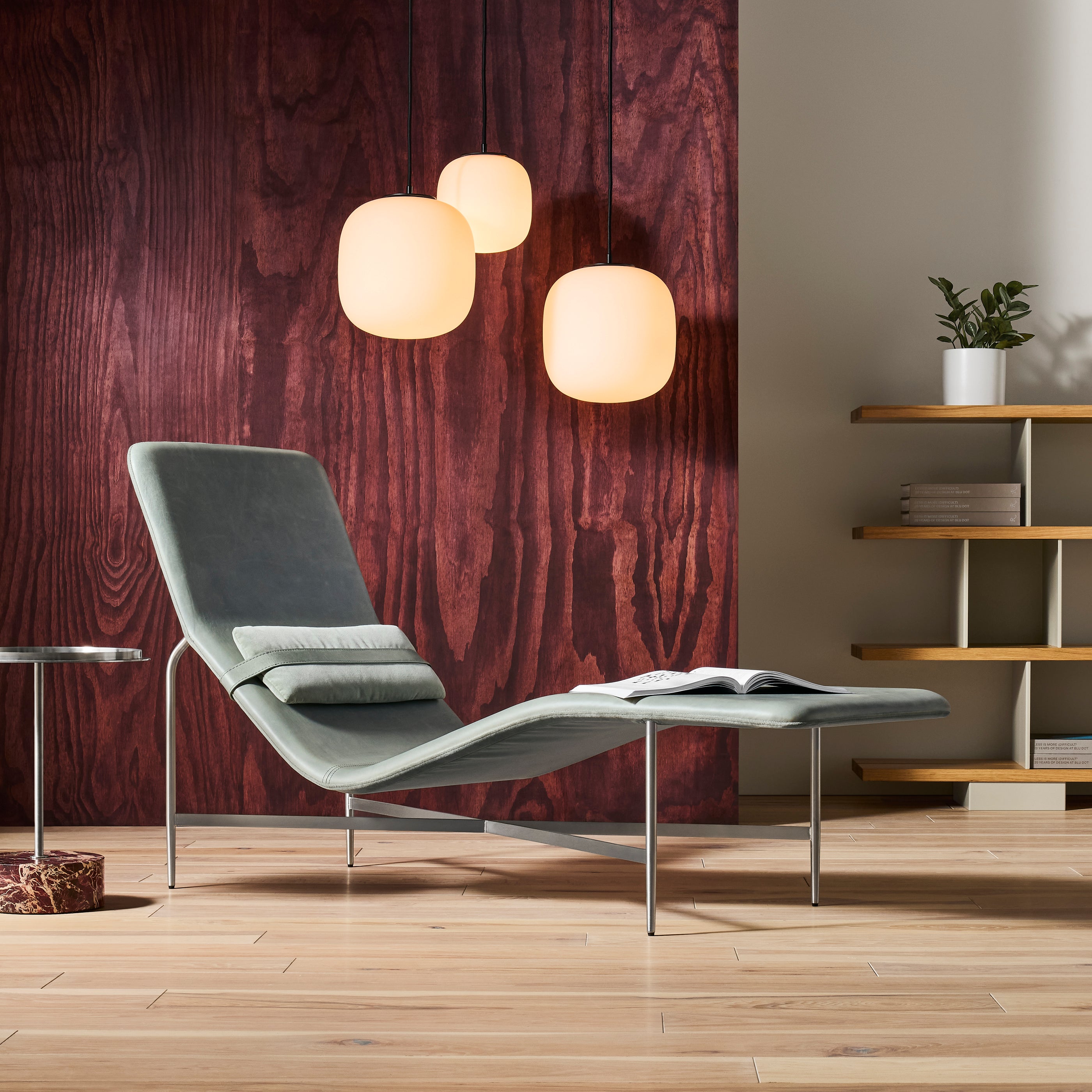 Deep Thoughts Leather Chaise | Blu Dot