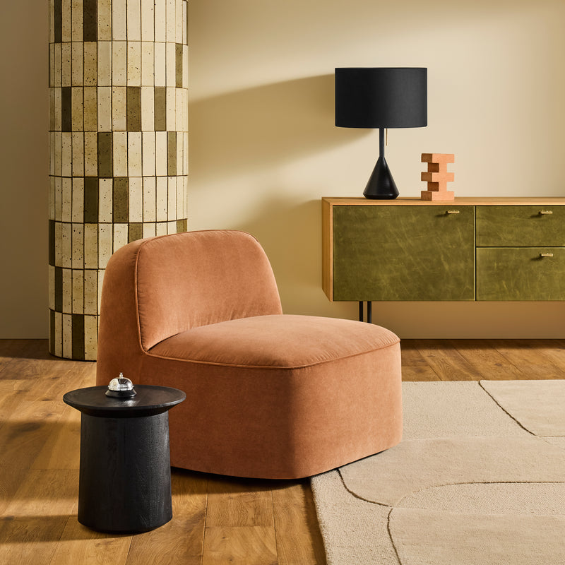 Coco Low Side Table in Black-Stained Acacia - Angle 2