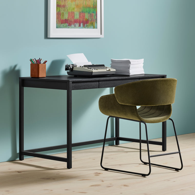 Open Plan Large Desk in White Oak - Angle 2