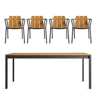 Hold Tight + Offline Dining Set en Teak / White - ángulo 1