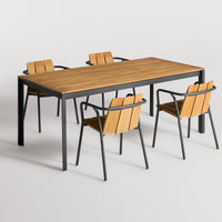 Hold Tight + Offline Dining Set en Teak / White - ángulo 2