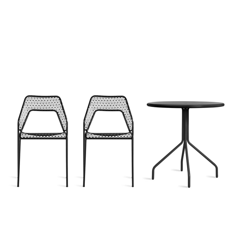 Hot Mesh Café Set in Black - Angle 1
