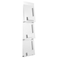 2D:3D Wall Magazine Rack in White - Angle 2