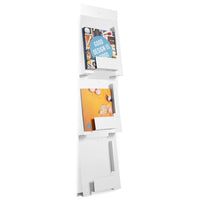 2D:3D Wall Magazine Rack in White - Angle 3