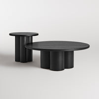 4/4 Coffee Table in Black on Ash - Angle 7