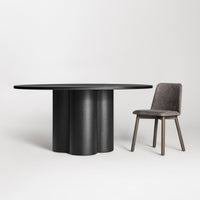 4/4 Round Dining Table in 60" Round - Angle 5