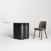 4/4 Round Dining Table in 60" Round - Angle 5