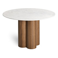 4/4 Round Dining Table in 48" Round - Angle 8