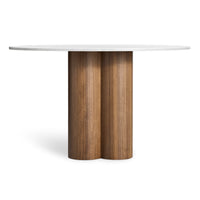 4/4 Round Dining Table in 48" Round - Angle 9