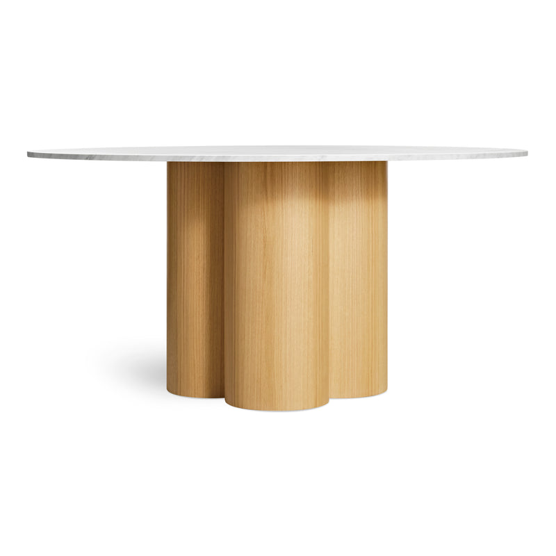 4/4 Round Dining Table in 60" Round - Angle 1