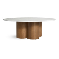 4/4 Coffee Table in Marble / Walnut - Angle 4