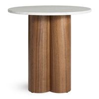 4/4 Side Table in Marble / Walnut - Angle 6