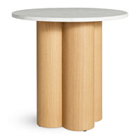 4/4 Side Table in Marble / White Oak - Angle 5