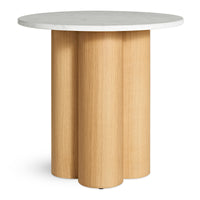 4/4 Side Table in Marble / White Oak - Angle 1