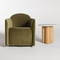 4/4 Side Table in Marble / White Oak - Angle 4
